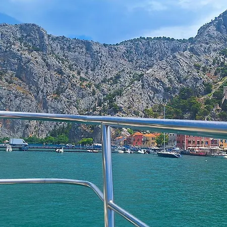 Night In Boat On The River Omis